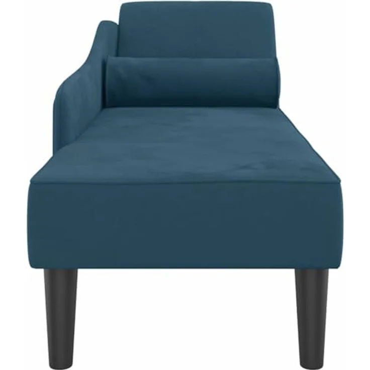 vidaXL Chaiselongue mit Kissen Blau Samt – Bild 7