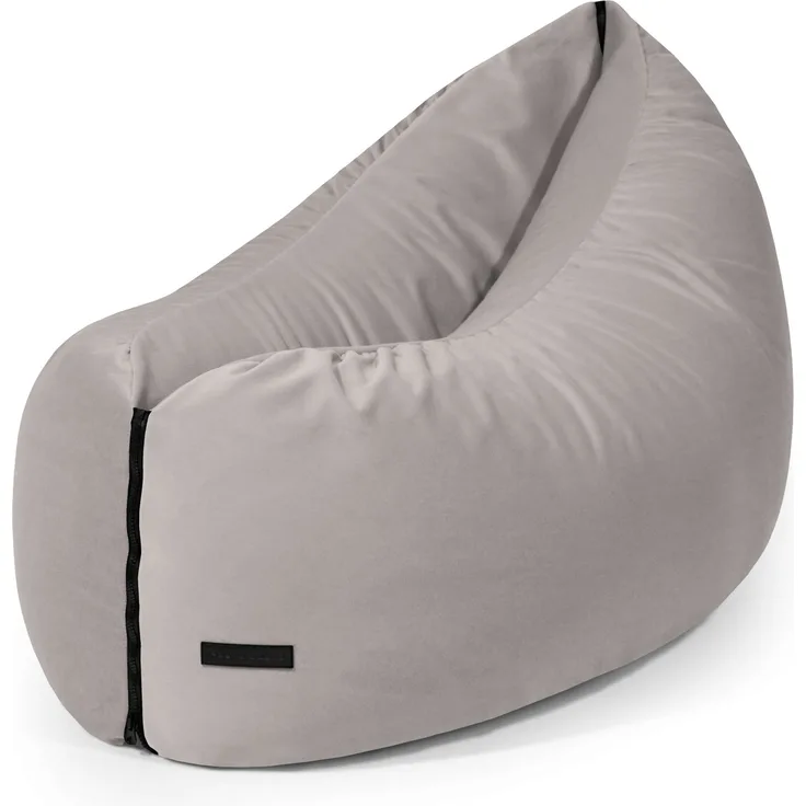 Sitzsack Clip Clap 115, Bezugstoff - Barcelona, 100% Polyester, White Grey, 75x115x90