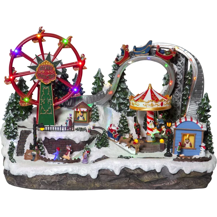 LED-Weihnachtszene "Largeville", Freizeitpark,bunt
