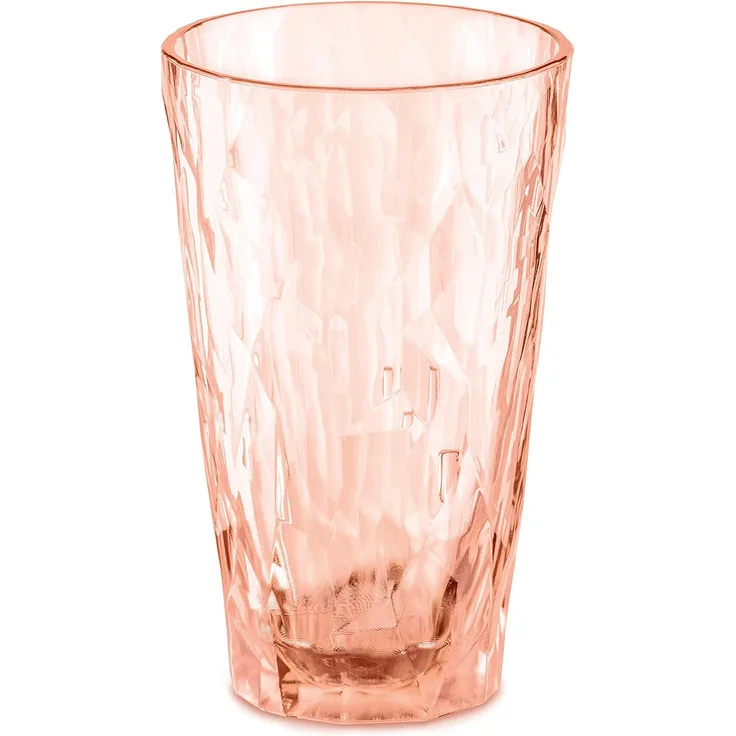 Koziol Club No. 6 Longdrink Glas, Cocktailglas, Trinkbecher, Trinkglas, Kunststoff, Transparent Rose Quartz, 300 ml, 3406654