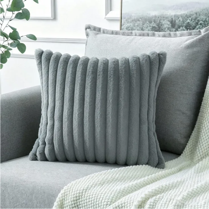 Fyrove Kissenbezug Kissenbezug Plüsch Kissenbezüge 1er Set Flauschig Deko Kissenbezug, Kissenbezüge Sofakissen Couchkissen Bezug Sofa mit Reißverschluss