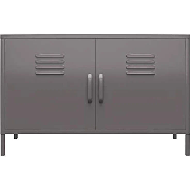 Dorel Home Queer Eye Bradford Metallschrank, Spind, grau, Einheitsgröße – Bild 4