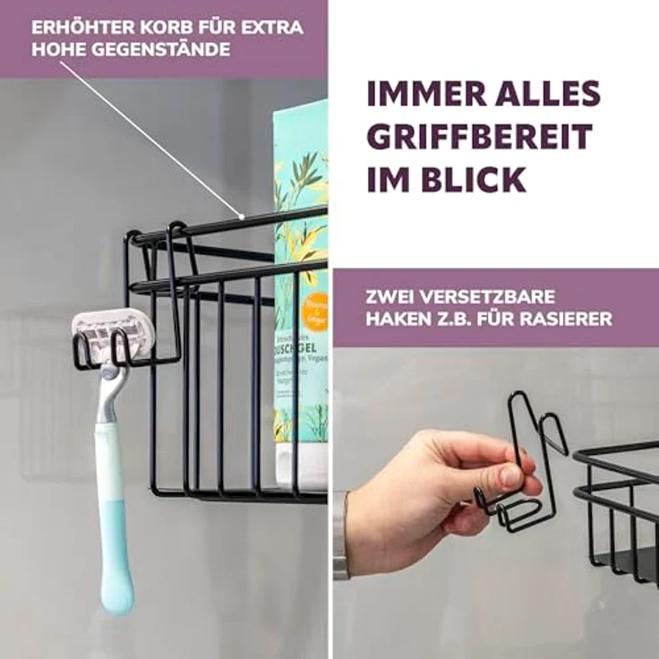 bremermann Teleskopregal Teleskop-Badregal, 4 Körbe Duschregal bis max. ca. 290 cm – Bild 5