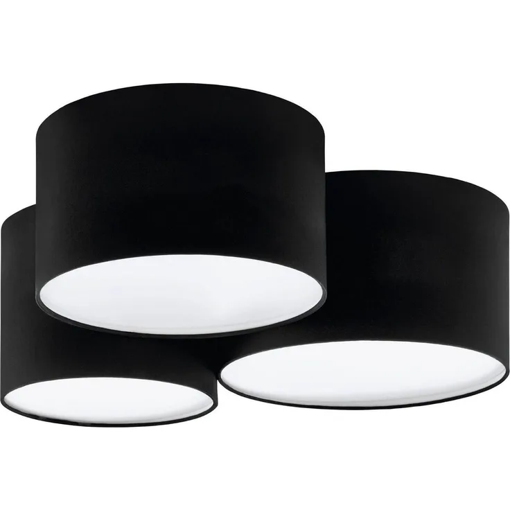 Eglo 99508 Deckenleuchte PASTORE 2 schwarz, weiss E27 3x60W L:61cm B:49,5cm H:25,5cm dimmbar