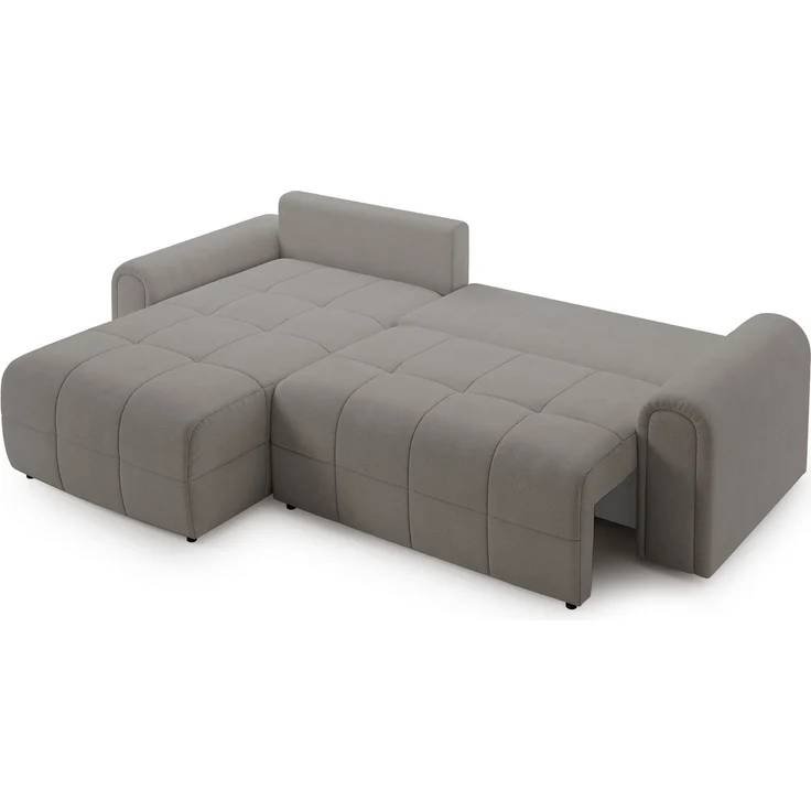 Selsey Simolla – Ecksofa mit Schlaffunktion und Bettkasten, links, Chenille, Greige – Bild 4