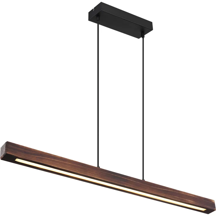 Globo Lighting Hängeleuchte Metall schwarz matt, 70 cm mit fest verbautem LED-Paneel, 1500 Lumen, warmweiß