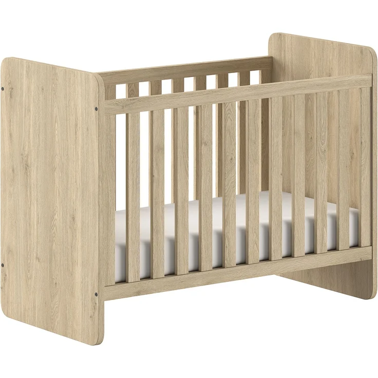 VIPACK 'Sam' Babybett, Spanplatte Eiche Melamin Dekor natur, 60 x 120 cm – Bild 4