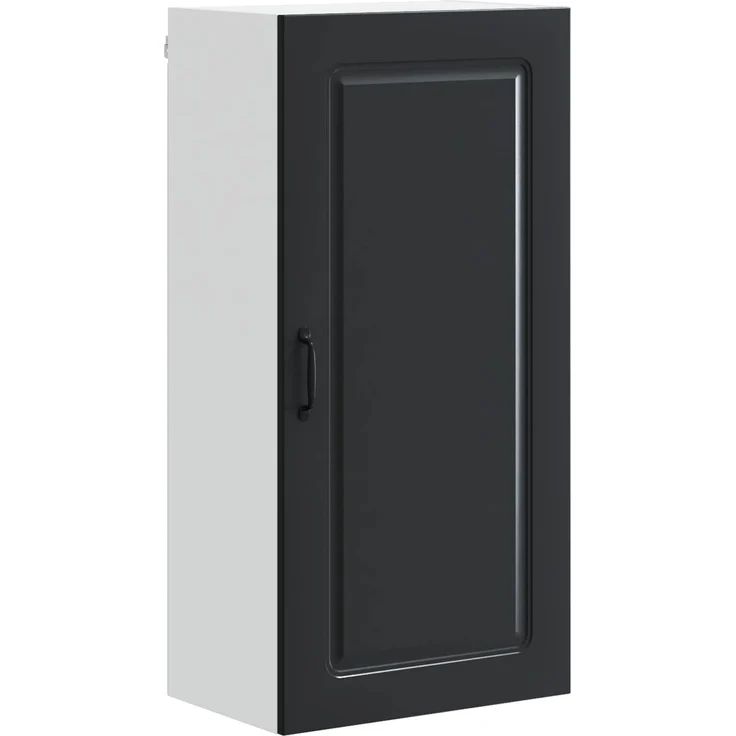 Hängeschrank, Küchenschrank Schwarz 50 x 31 x 100 cm Holzwerkstoff – Bild 1