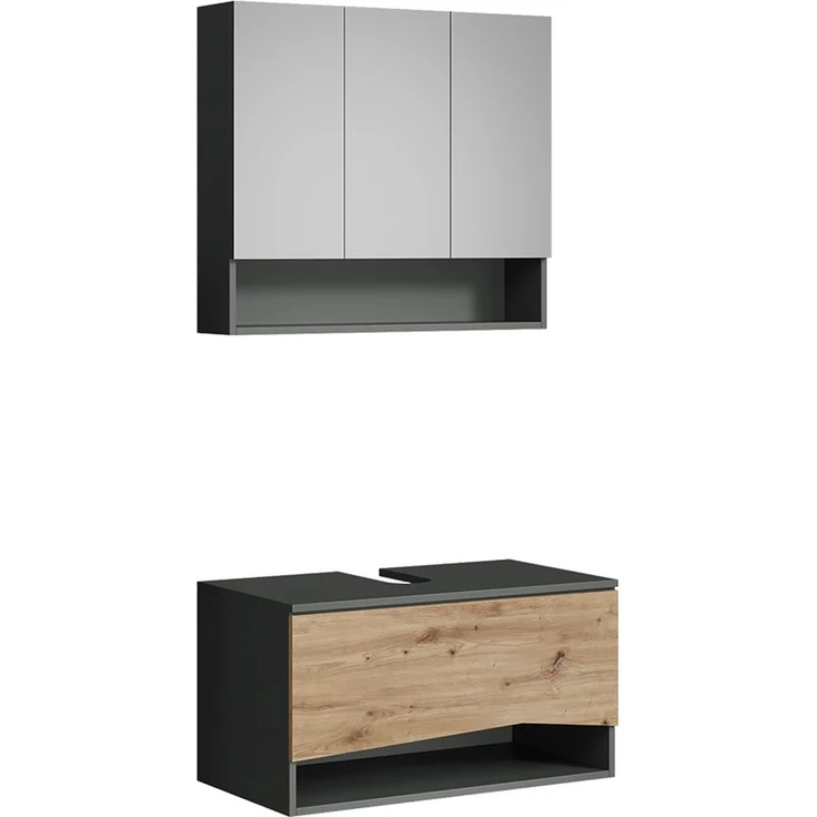 Badmöbel-Set Willow Artisan 2 Teile Vicco – Bild 1