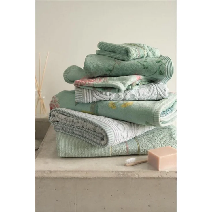 PiP Studio Handtuch Les Fleurs Blue 30X50 Set A 3 Blau 100% Cotton, terry velour, 500, Baumwolle (1-St), Handtuch Frottetuch – Bild 2