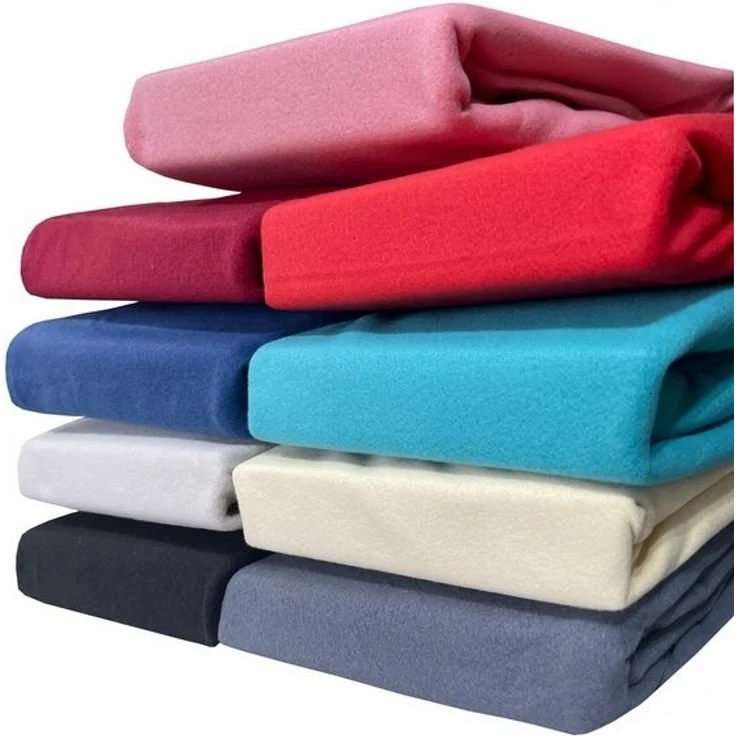 Visaggio Spannbettlaken Winter Mikrofaser-Fleece Spannbetttuch, Microfaser-Fleece, Gummizug: rundum, Thermofleece kuschelig weich, Einfarbig – Bild 4