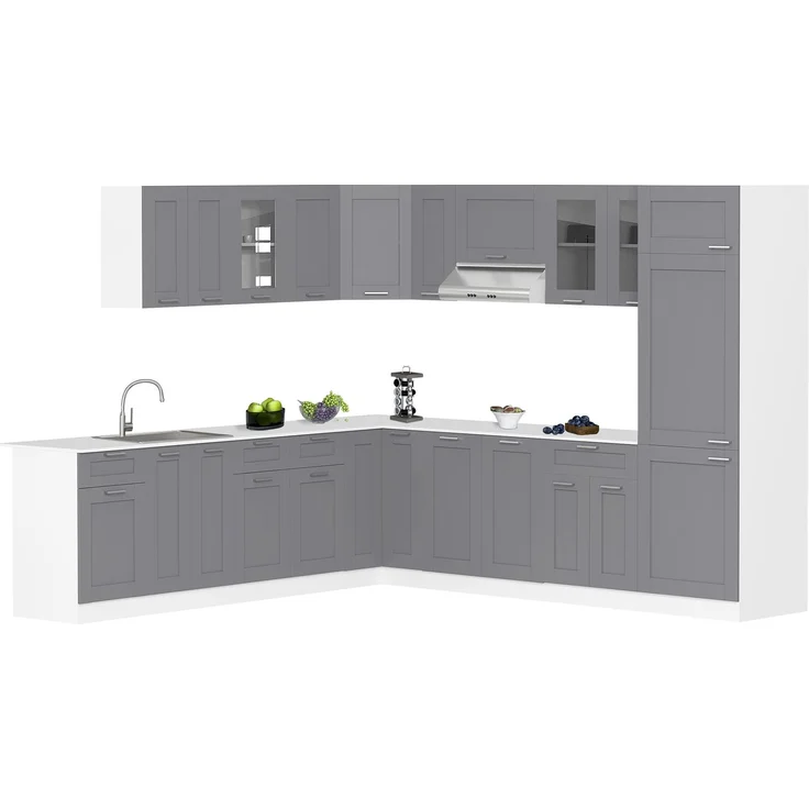 VCM Küchenmöbel Hängeschrank Colura 919366 Weiß / Anthrazit H. 60 x B. 40 x T. 31 cm – Bild 3