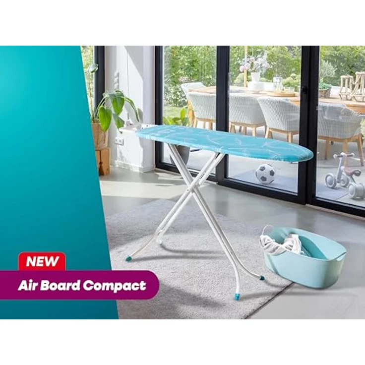 Leifheit Bügelbrett Air Board M Compact, höhenverstellbar 78-98 cm, Bügelfläche 120 x 38 cm, Zwei-Seiten-Bügeleffekt, ultraleicht mit Thermo-Reflect-Bezug – Bild 3
