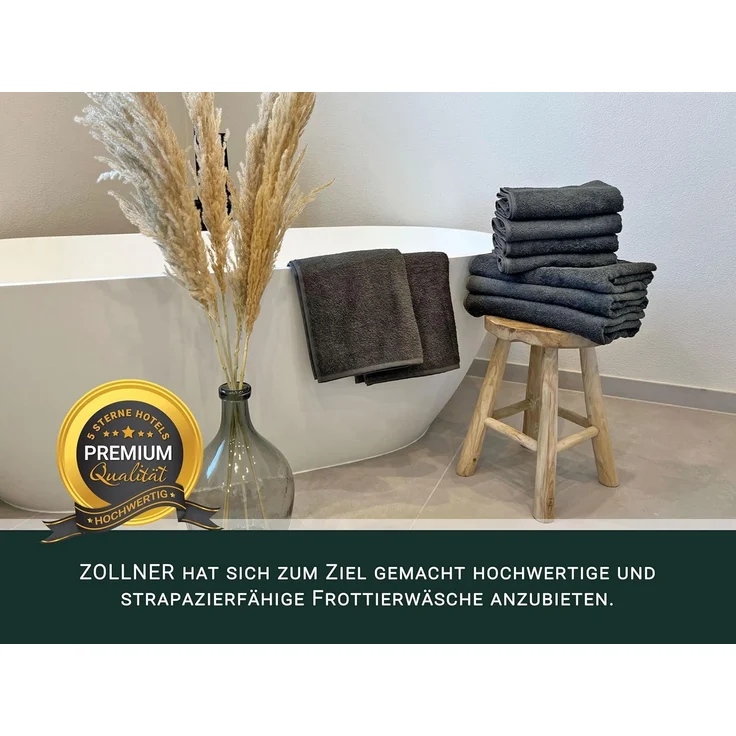 ZOLLNER Handtuch Set, Walkfrottier (6-St), 100% Baumwolle, vom Hotelwäschespezialisten – Bild 5