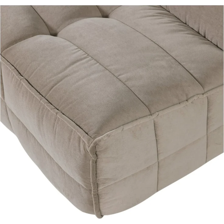 3-Sitzer Sofa Cluster - Samt Taupe – Bild 3