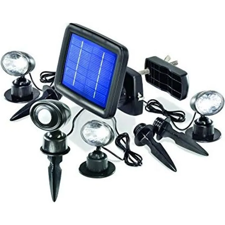 Esotec LED Solarspot QUATTRO POWER, 4er Set, Solarstrahler