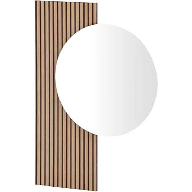 MID.YOU Wandspiegel Eiche, 79.5x109x3 cm, aus Glas und Holzwerkstoff – Bild 3