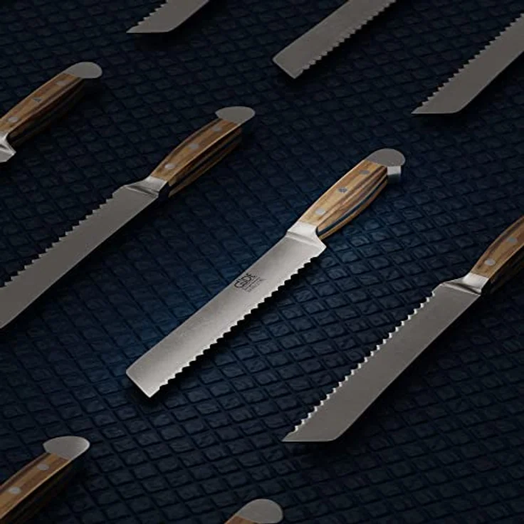 Alpha Olive Brotmesser 21 cm Beidhänder – Bild 5