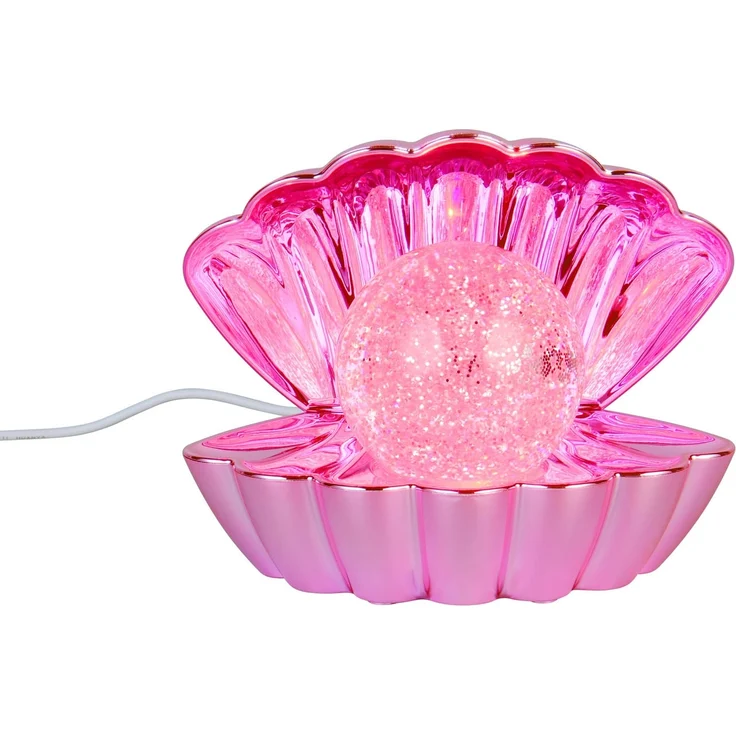 USB Muschel Tischlampe Pink mit RGB Beleuchtung, Höhe 14cm – Bild 2