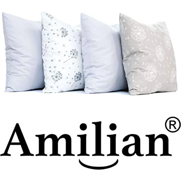 Amilian Dekokissen 4er Set - Dekokissen mit Füllung - 50x50 cm - Deko Kissen – Bild 8