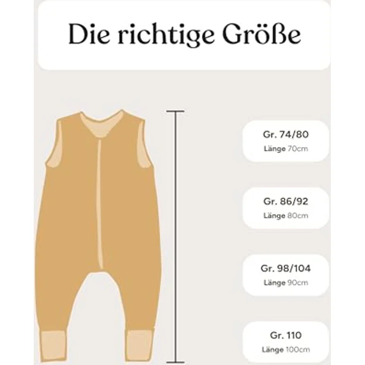 Ehrenkind® Baby Sommerschlafsack mit Füßen Musselin | aus weicher OEKO-TEX zertifizierter Bio-Baumwolle | Sommer Baby Schlafsack 1 TOG Gr. 80 Farbe Natur Regenbogen – Bild 9