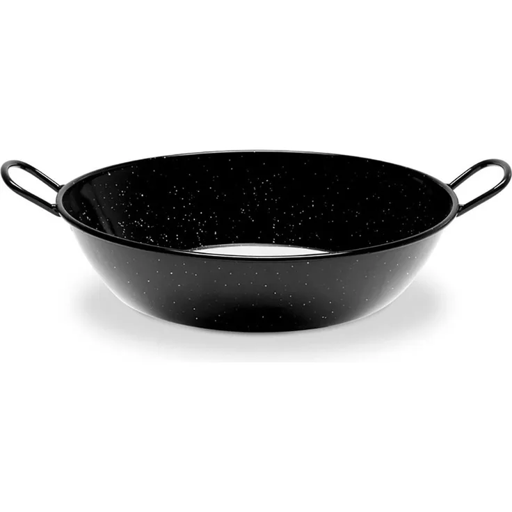 Tiefe Pfanne mit Griffen Vaello Schwarz Emaillierter Edelstahl (Ø 40 cm) Default Title