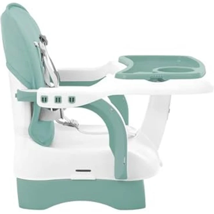 Kikkaboo Kinderstuhl, Boostersitz Chewy, Doppeltablett, Sicherheitsgurt, faltbar grün – Bild 5