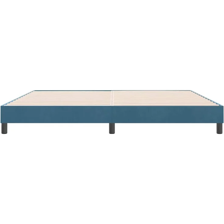 vidaXL Boxspringbett ohne Matratze Dunkelblau 180x220 cm Samt 3315889 – Bild 5