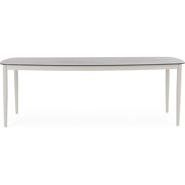Gartenesstisch Nestor Aluminium, modern rechteckig, beige Morny, 220x100 cm, für 6-8 Personen – Bild 3