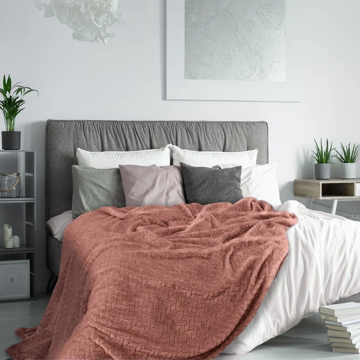 Wohndecke Kuscheldecke Decke MICROFASER Sofadecke Tagesdecke CINDY 170X210 cm rosa – Bild 3