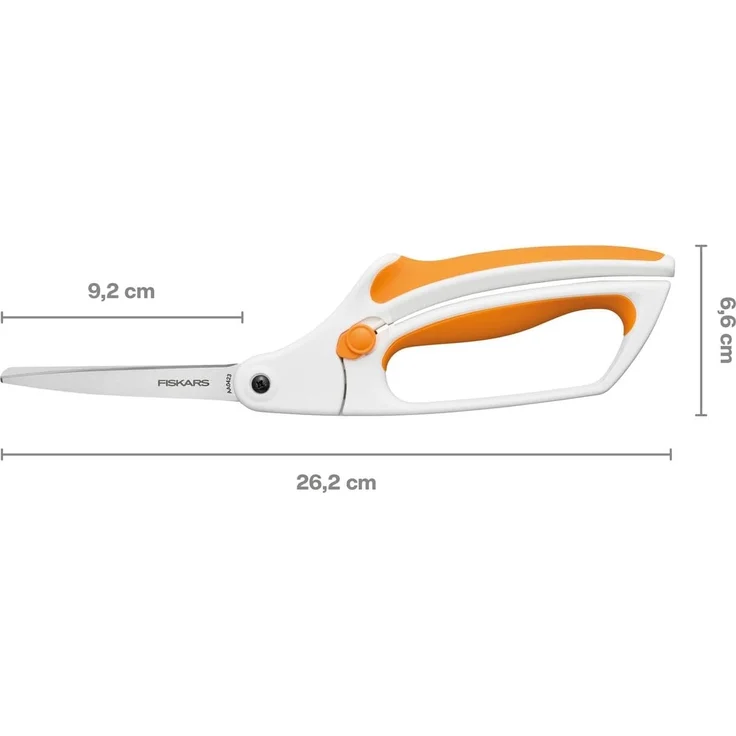 Fiskars Softgrip Stoffschere, Länge: 26 cm, Rostfreie Stahl-Klinge/Kunststoff-Griffe, Weiß, Easy Action, 1070070 – Bild 2