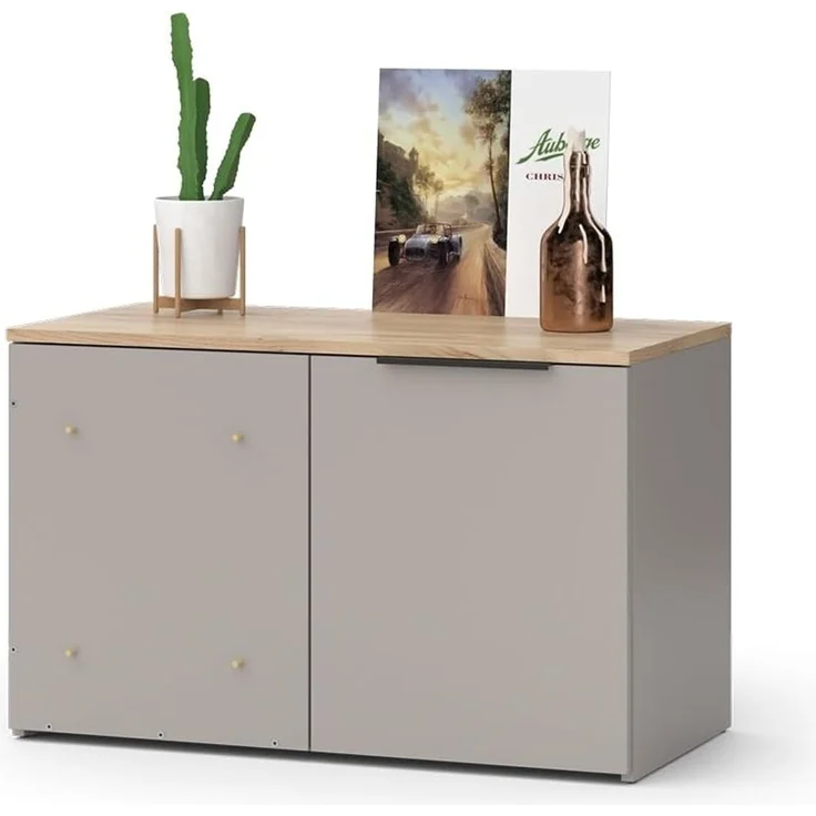 Eckkommode Wido Greige 80 x 50 cm mit Tür Vicco – Bild 6