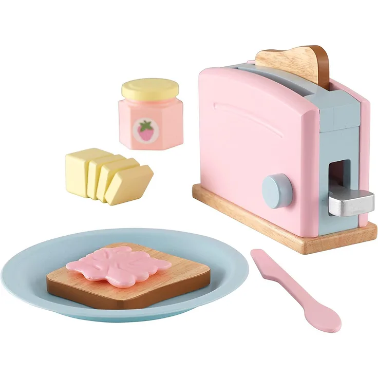 KidKraft 63374 Spielset Spielzeug-Set mit Toaster, Pastellfarben