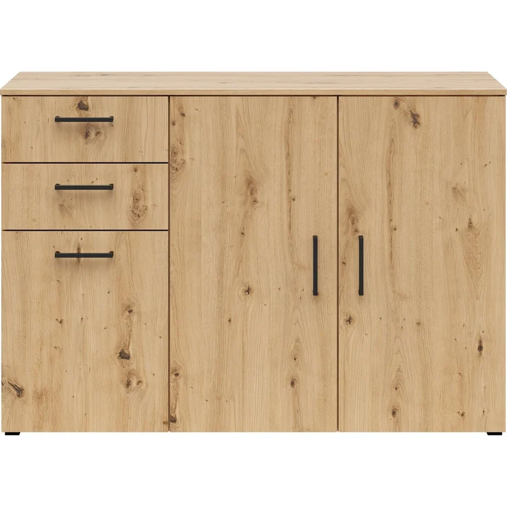 Carryhome 'MULTISTAURAUM' Kommode, Holznachbildung Eiche Artisan, 120 x 83 x 40 cm, mit Schubladen – Bild 4