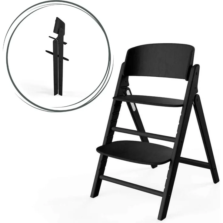 Cybex Click & Fold Hochstuhl - All Natural Dark Stunning Black – Bild 2