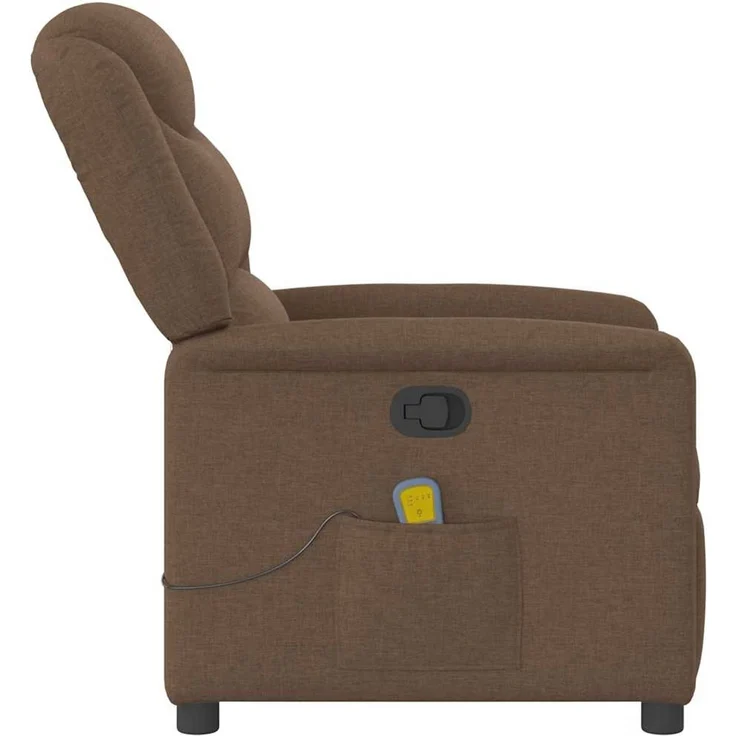 vidaXL Massagesessel Braun Stoff 4015610 – Bild 4
