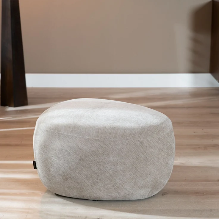 Bronx71 Hocker Fenna Samt beige – Bild 1