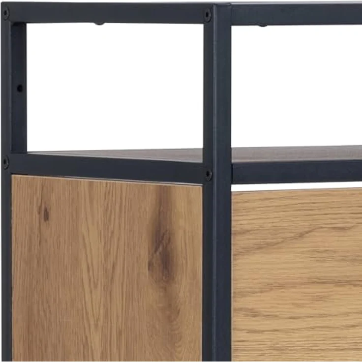 Livetastic Schuhschrank, Schwarz, Wildeiche, 3 Schubladen, 56x129x30 cm, Schuhaufbewahrung für Garderobe – Bild 8