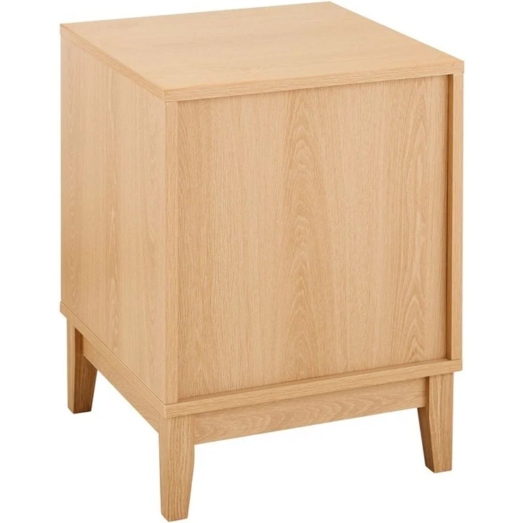 Calicosy 'BOLOGNE' Nachttisch mit 2 Schubladen H52 cm - helles Holzdekor - Helles Holz – Bild 10