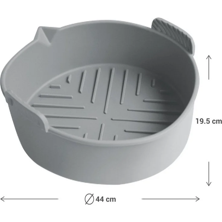 Casativo Silikonform Silikon Form für Heißluftfritteuse antihaft Ø 19 x H 6 cm RUND, (1-tlg), Silikonform für Airfryer 6,5L, BPA-frei, 19,5 x 18,7 x 6 cm RUND – Bild 3