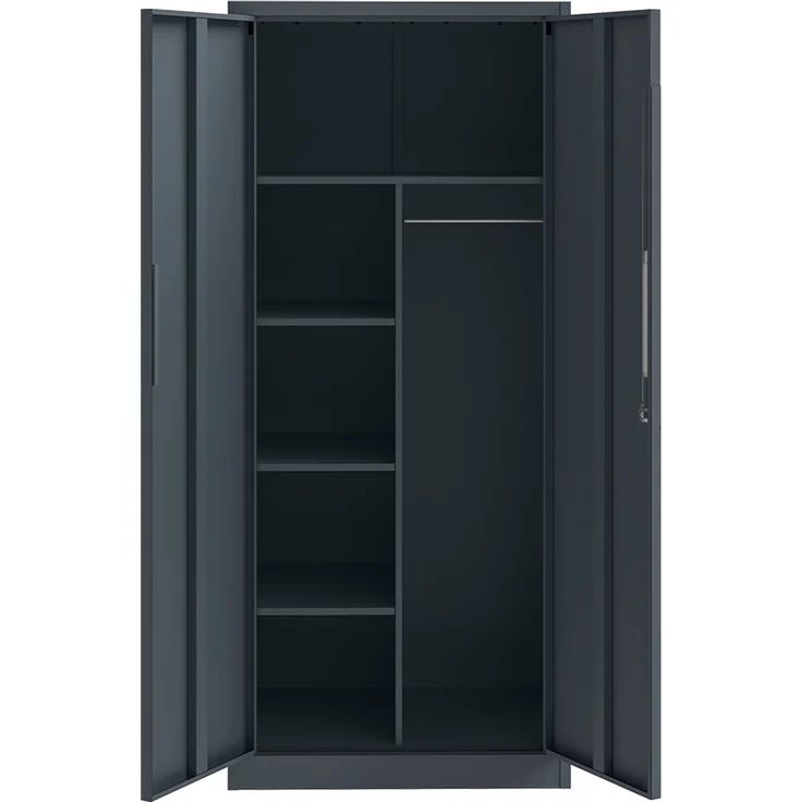 STEELSØN 'Regulus' Garderobenschrank mit 6 Fächern und Kleiderstange, Metall, anthrazit, 175x40x80 cm, abschließbar, inkl. Schloss – Bild 13