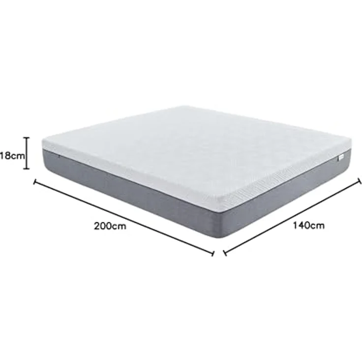Novilla  Matratze 140x200 H3 Memory Foam Kaltschaummatratze  Bambus-Gewebe Schaumstoff  7 Zonen Rollmatratze  Atmungsaktiv Stressabbau Öko-Tex  18cm – Bild 3