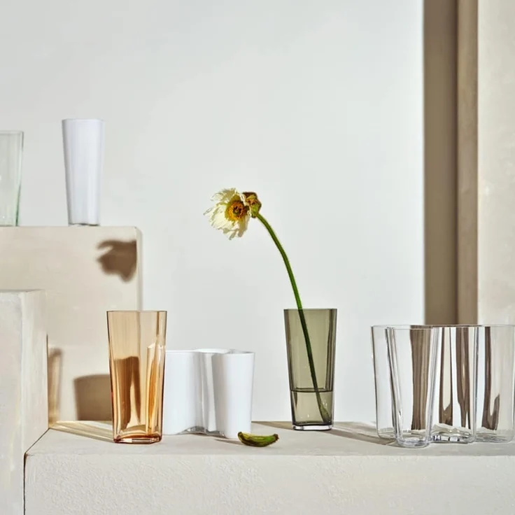 iittala Aalto Vase 180mm smoke grey – Bild 2