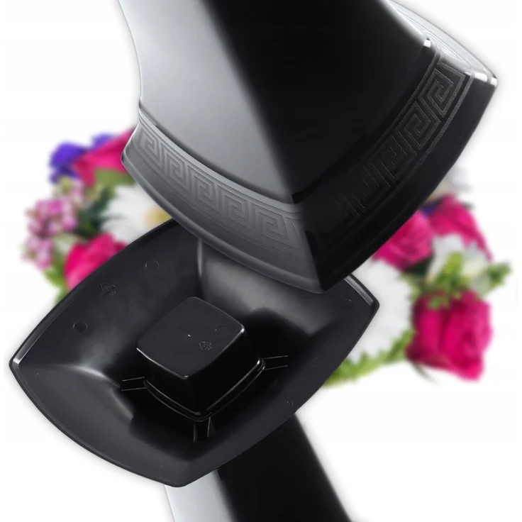 KADAX Vase für Friedhofsphiole, Grabstein, 39 cm, Schwarz – Bild 9