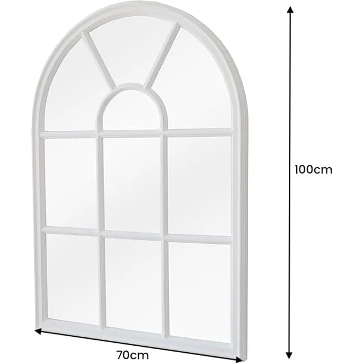 riess-ambiente Wandspiegel CASTILLO 100cm weiß (Einzelartikel, 1-St), Schlafzimmer · Fenster-Design · Deko · Landhausstil · handmade · Flur – Bild 9