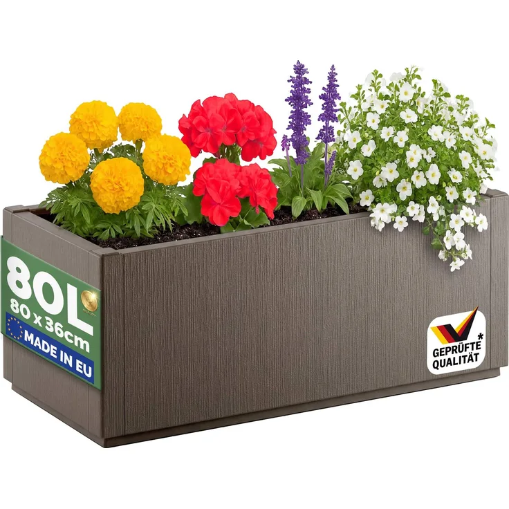 CASARIA® Pflanzkasten Ethica 80x36x36cm Braun