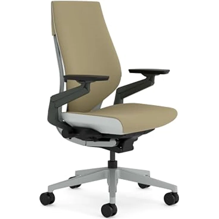Steelcase Gesture Ergonomischer Bürostuhl mit 360° Armlehnen und 3D-Live Back Lumbalstütze Sand – Bild 2