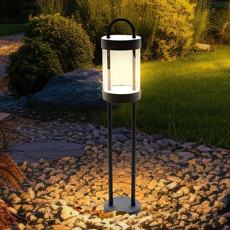 LED Außen-Stehleuchte, Alu, anthrazit, H 65 cm – Bild 4
