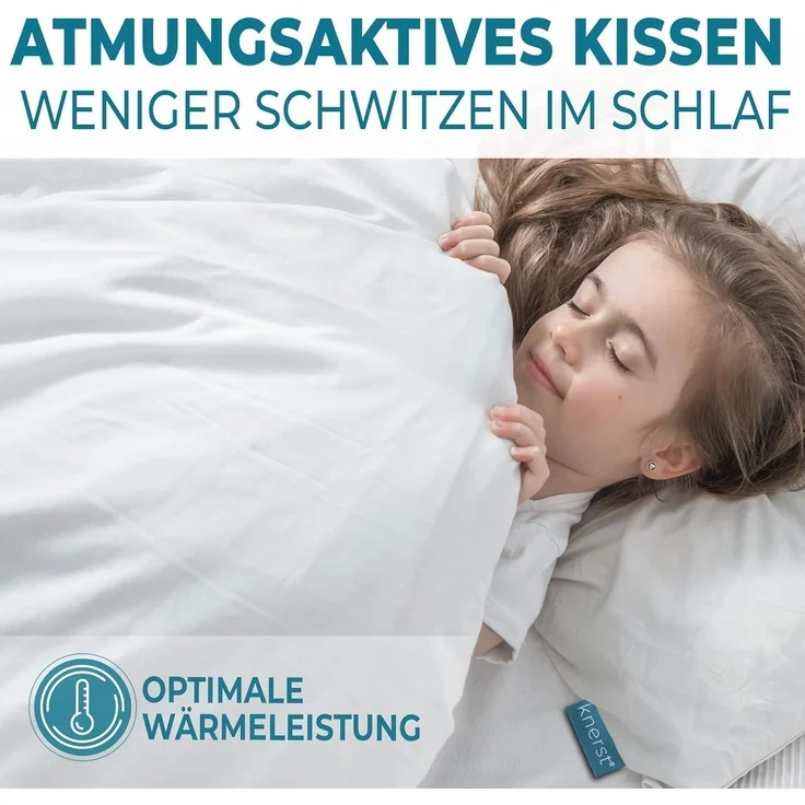 KNERST Kopfkissen Kinderkopfkissen, Füllung: FitForm Technologie – 100% Polyester, Komfortkissen Kinder für optimale Stützkraft, Kinderkopfkissen für weiche Träume – Bild 6