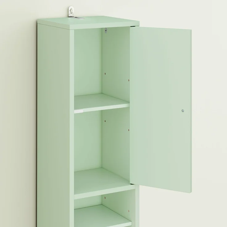 SoBuy BZR34-II-GR Badezimmer-Hochschrank, MDF, Lackiert, Grün, 20 x 180 x 20 cm – Bild 9